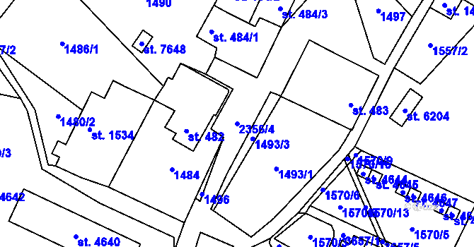 Parcela st. 2356/4 v KÚ Havlíčkův Brod, Katastrální mapa