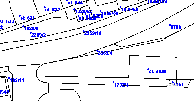 Parcela st. 2359/4 v KÚ Havlíčkův Brod, Katastrální mapa