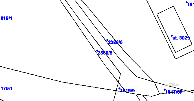 Parcela st. 2380/5 v KÚ Havlíčkův Brod, Katastrální mapa
