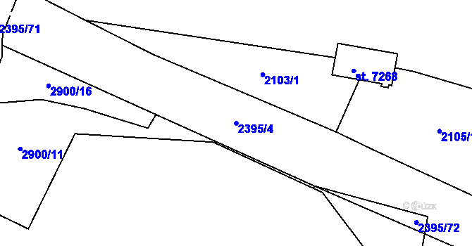 Parcela st. 2395/4 v KÚ Havlíčkův Brod, Katastrální mapa