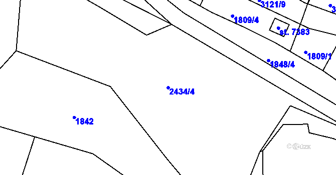 Parcela st. 2434/4 v KÚ Havlíčkův Brod, Katastrální mapa