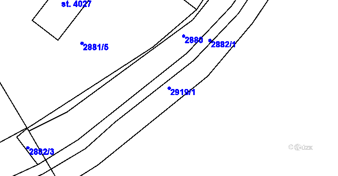 Parcela st. 2919/1 v KÚ Havlíčkův Brod, Katastrální mapa