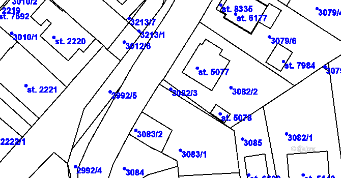 Parcela st. 3082/3 v KÚ Havlíčkův Brod, Katastrální mapa