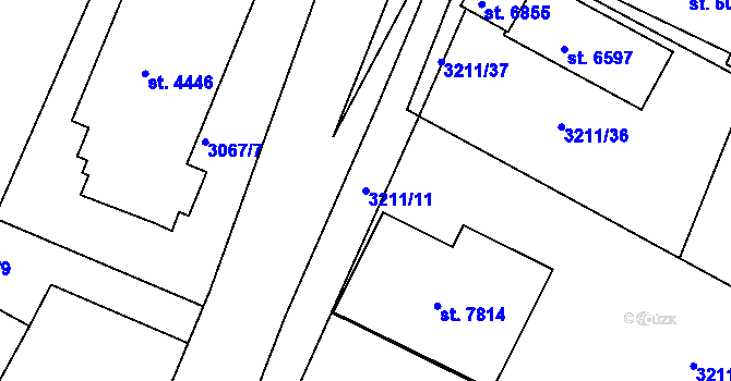 Parcela st. 3211/11 v KÚ Havlíčkův Brod, Katastrální mapa