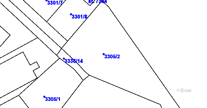 Parcela st. 3305/2 v KÚ Havlíčkův Brod, Katastrální mapa