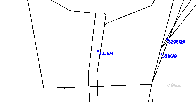 Parcela st. 3335/4 v KÚ Havlíčkův Brod, Katastrální mapa