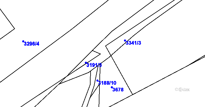 Parcela st. 3341/4 v KÚ Havlíčkův Brod, Katastrální mapa