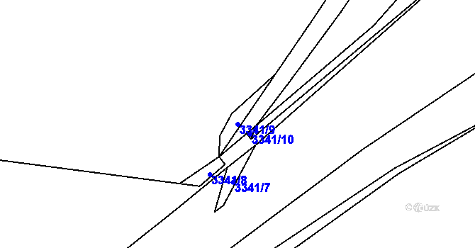 Parcela st. 3341/9 v KÚ Havlíčkův Brod, Katastrální mapa