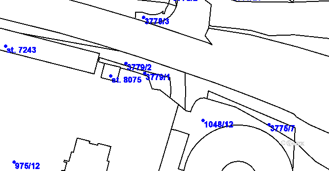 Parcela st. 3776/1 v KÚ Havlíčkův Brod, Katastrální mapa