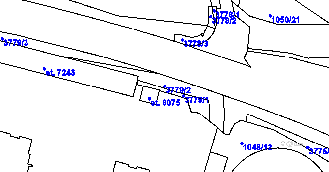 Parcela st. 3779/2 v KÚ Havlíčkův Brod, Katastrální mapa