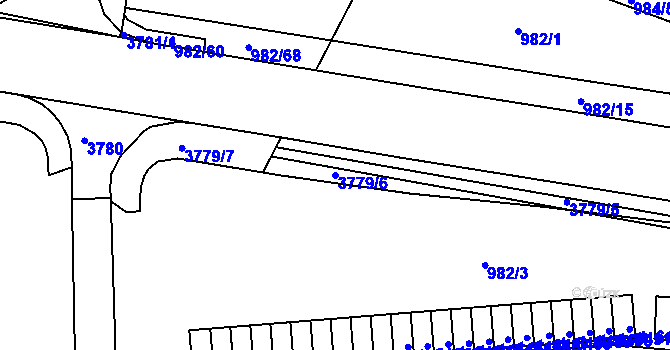 Parcela st. 3779/6 v KÚ Havlíčkův Brod, Katastrální mapa