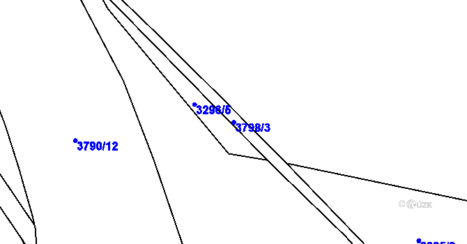 Parcela st. 3798/3 v KÚ Havlíčkův Brod, Katastrální mapa