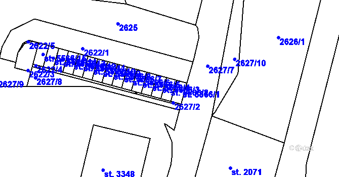 Parcela st. 5566/2 v KÚ Havlíčkův Brod, Katastrální mapa