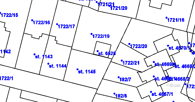 Parcela st. 6528 v KÚ Havlíčkův Brod, Katastrální mapa
