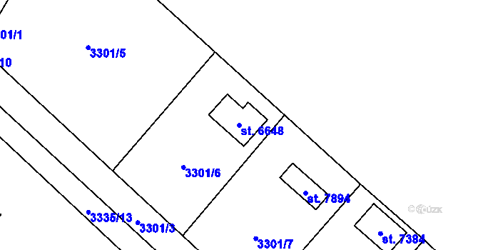 Parcela st. 6648 v KÚ Havlíčkův Brod, Katastrální mapa