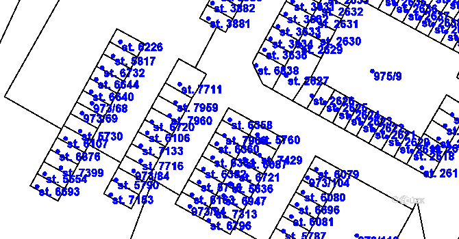 Parcela st. 6358 v KÚ Havlíčkův Brod, Katastrální mapa