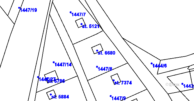 Parcela st. 6680 v KÚ Havlíčkův Brod, Katastrální mapa