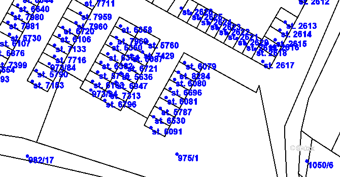 Parcela st. 6696 v KÚ Havlíčkův Brod, Katastrální mapa