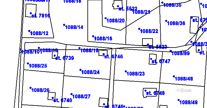 Parcela st. 6746 v KÚ Havlíčkův Brod, Katastrální mapa