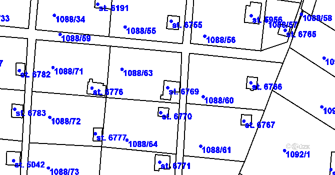 Parcela st. 6769 v KÚ Havlíčkův Brod, Katastrální mapa