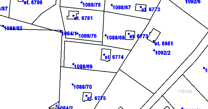 Parcela st. 6774 v KÚ Havlíčkův Brod, Katastrální mapa