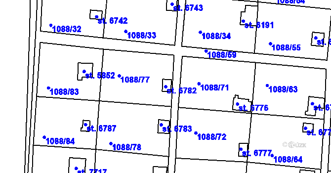 Parcela st. 6782 v KÚ Havlíčkův Brod, Katastrální mapa