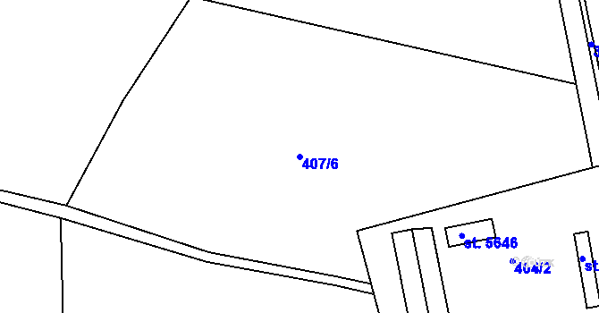 Parcela st. 407/6 v KÚ Havlíčkův Brod, Katastrální mapa