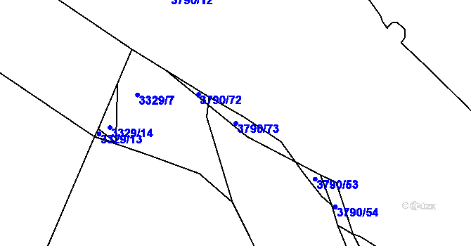 Parcela st. 3790/73 v KÚ Havlíčkův Brod, Katastrální mapa