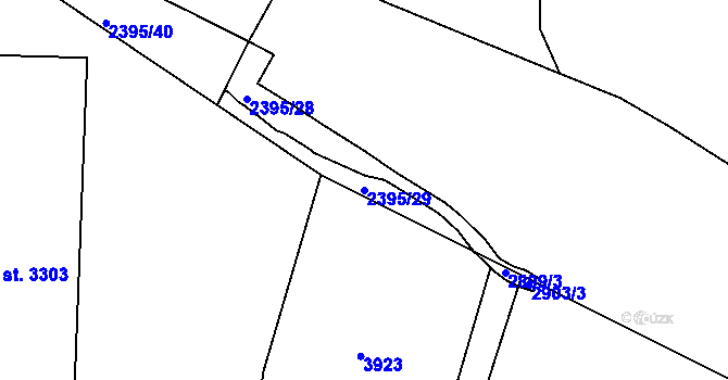 Parcela st. 2395/29 v KÚ Havlíčkův Brod, Katastrální mapa