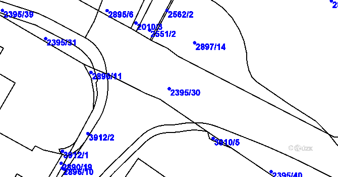 Parcela st. 2395/30 v KÚ Havlíčkův Brod, Katastrální mapa
