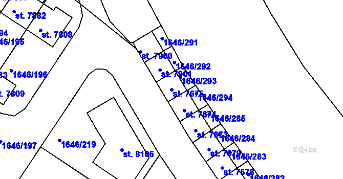 Parcela st. 7675 v KÚ Havlíčkův Brod, Katastrální mapa