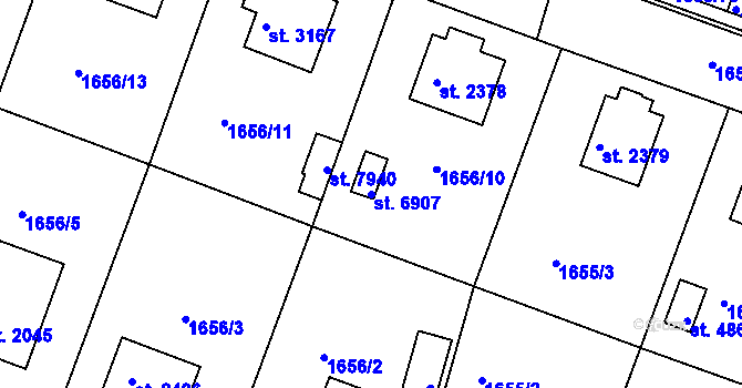 Parcela st. 6907 v KÚ Havlíčkův Brod, Katastrální mapa