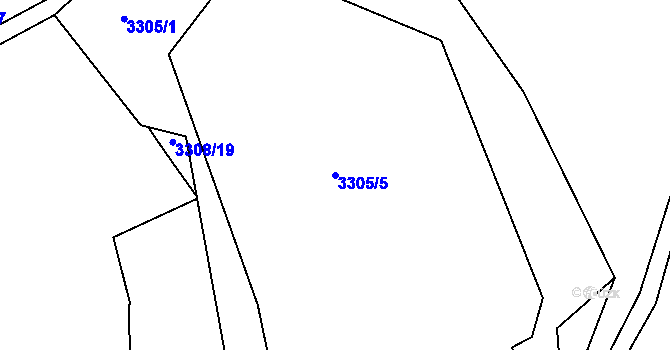 Parcela st. 3305/5 v KÚ Havlíčkův Brod, Katastrální mapa