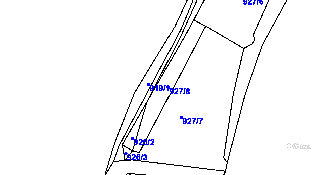 Parcela st. 927/8 v KÚ Havlíčkův Brod, Katastrální mapa