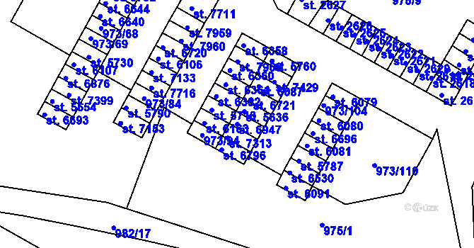 Parcela st. 6947 v KÚ Havlíčkův Brod, Katastrální mapa