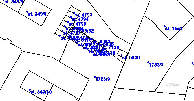 Parcela st. 7138 v KÚ Havlíčkův Brod, Katastrální mapa