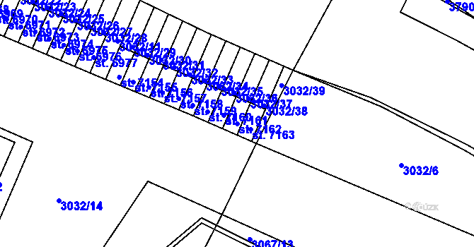 Parcela st. 7162 v KÚ Havlíčkův Brod, Katastrální mapa