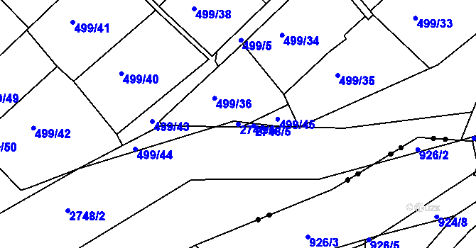 Parcela st. 2748/6 v KÚ Havlíčkův Brod, Katastrální mapa