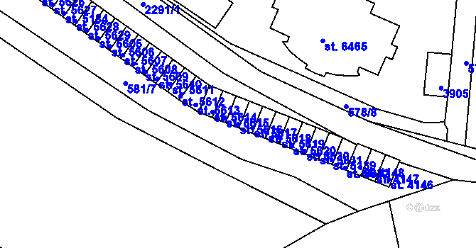 Parcela st. 5616 v KÚ Havlíčkův Brod, Katastrální mapa