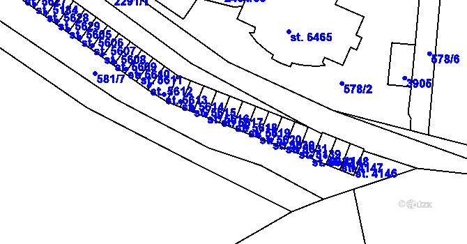 Parcela st. 5618 v KÚ Havlíčkův Brod, Katastrální mapa