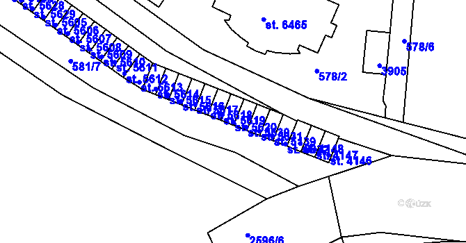 Parcela st. 5620 v KÚ Havlíčkův Brod, Katastrální mapa