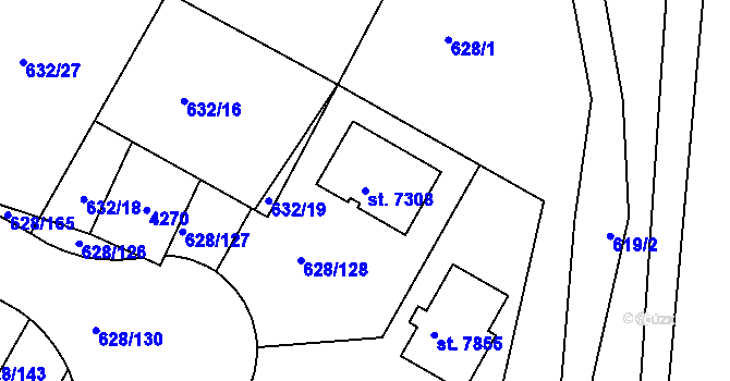 Parcela st. 7308 v KÚ Havlíčkův Brod, Katastrální mapa