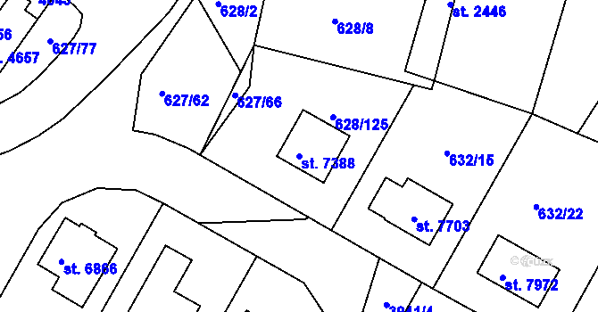 Parcela st. 7388 v KÚ Havlíčkův Brod, Katastrální mapa