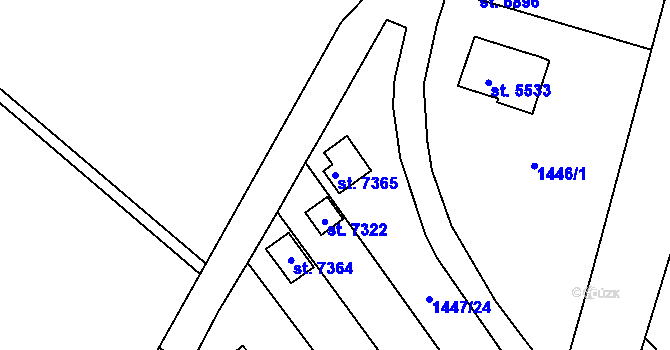 Parcela st. 7365 v KÚ Havlíčkův Brod, Katastrální mapa