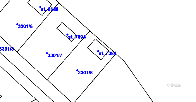 Parcela st. 7384 v KÚ Havlíčkův Brod, Katastrální mapa