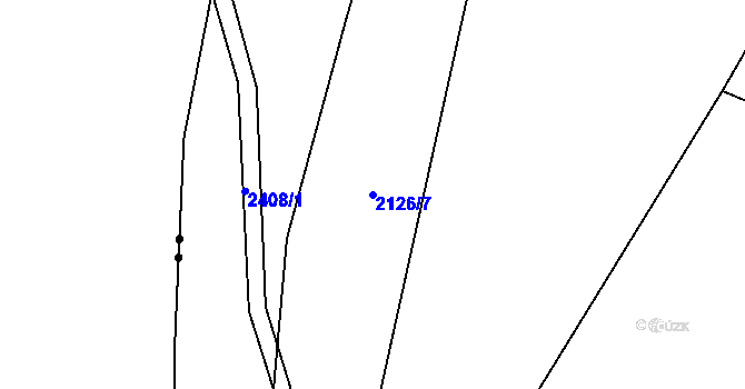 Parcela st. 2126/7 v KÚ Havlíčkův Brod, Katastrální mapa