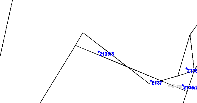 Parcela st. 2135/3 v KÚ Havlíčkův Brod, Katastrální mapa