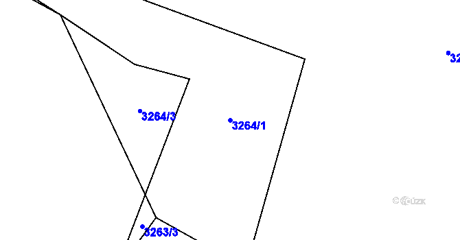 Parcela st. 3264/1 v KÚ Havlíčkův Brod, Katastrální mapa