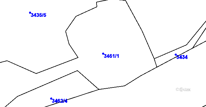 Parcela st. 3461/1 v KÚ Havlíčkův Brod, Katastrální mapa