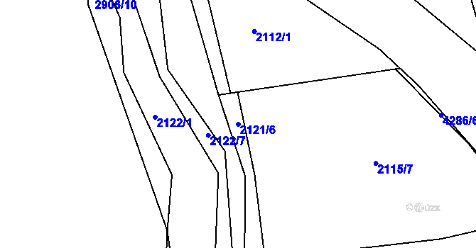 Parcela st. 2121/6 v KÚ Havlíčkův Brod, Katastrální mapa
